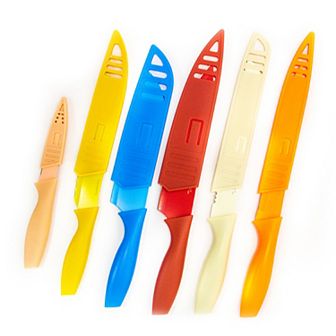 BergHOFF 12 pc Nonstick Multicolor Stainless Steel Kitchen Knife Set