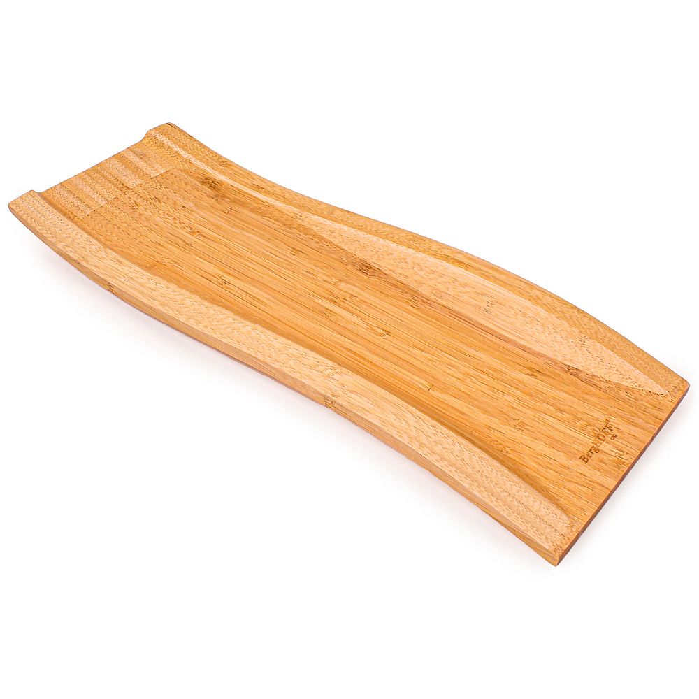 BergHOFF Bamboo Serving Tray with Wrought Iron Handles, 15.5