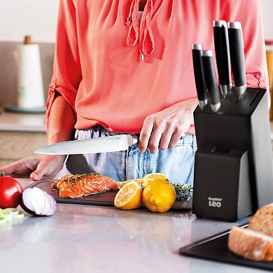 BergHOFF Leo Graphite Stainless Steel 6-piece Knife Block Set