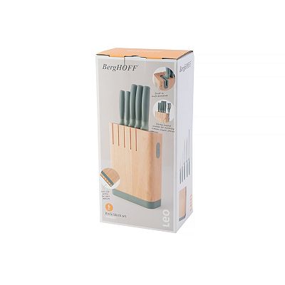 Blocco Coltelli Berghoff Forest 6 Pezzi – Set Coltelli Da Cucina In Legno, Pratico E Resistente