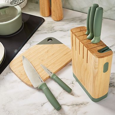 BergHOFF Leo Forest Stainless Steel 6-piece Knife Block Set