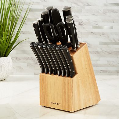 BergHOFF 18-Piece Essentials Stainless Steel Cutlery Set with Wooden Block