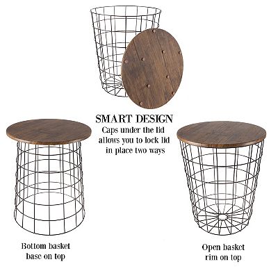 Lavish Home Nesting Tables with Storage - Set of 2