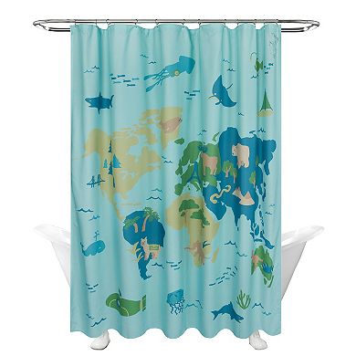 The Big One Kids™ World Map Shower Curtain