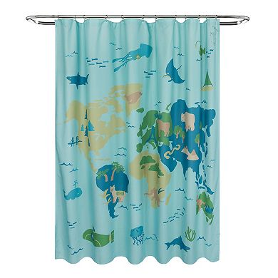 The Big One Kids™ World Map Shower Curtain