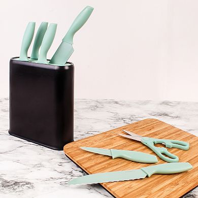 BergHOFF 8-piece Nonstick Kitchen Knife Set and Universal Knife Block