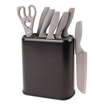 BergHOFF 8 pc Nonstick Kitchen Knife Set and Universal Knife Block