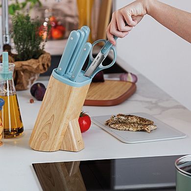 BergHOFF Leo Slate Stainless Steel 7-piece Knife Block Set