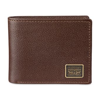 Men's Levi's® RFID-Blocking Leather Passcase Wallet with Bill Divider