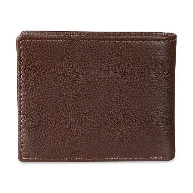 Men's Levi's® RFID-Blocking Leather Passcase Wallet with Bill Divider
