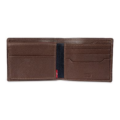 Men's Levi's® RFID-Blocking Leather Passcase Wallet with Bill Divider