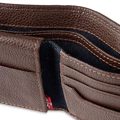 Men's Levi's® RFID-Blocking Leather Passcase Wallet with Bill Divider