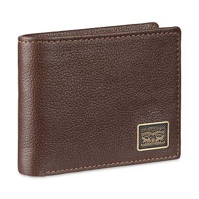 Men's Levi's® RFID-Blocking Leather Passcase Wallet with Bill Divider