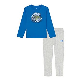 Boys 4-8 Under Armour 2 pc Long Sleeve Tee & Pants Set