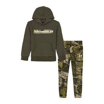 Boys 4-7 Under Armour 2 pc Rival Hoodie & Camo Jogger Pants Set