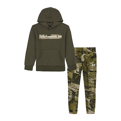 Boys 4-7 Under Armour Rival Hoodie Camo Jogger Pants Set