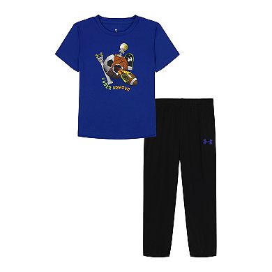 Boys 4-7 Under Armour 2-Piece Short Sleeve Graphic Tee & Jogger Pants Set