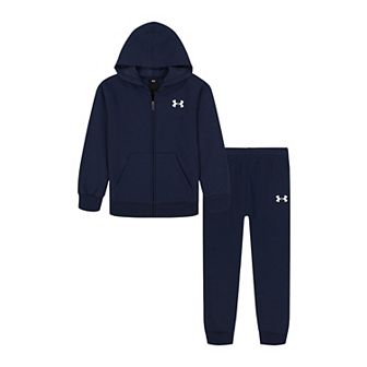 Boys 4-7 Under Armour Branded Logo 2 pc Zip-Up Hoodie & Jogger Pants Set
