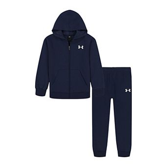 Boys 4-7 Under Armour Branded Logo 2 pc Zip-Up Hoodie & Jogger Pants Set