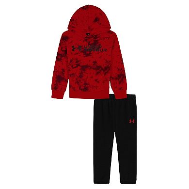 Boys 4-7 Under Armour 2-pc. Rival Allover Print Hoodie & Jogger Pants Set