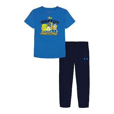 Boys 4-7 Under Armour 2-Piece Short Sleeve Graphic Tee & Jogger Pants Set
