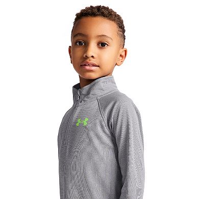 Boys 4-7 Under Armour 2-Piece Long Sleeve 1/4 Zip Rye Bread & Jogger Pants Set
