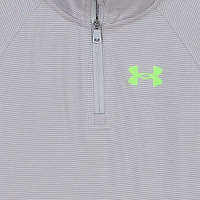 Boys 4-7 Under Armour 2-Piece Long Sleeve 1/4 Zip Rye Bread & Jogger Pants Set