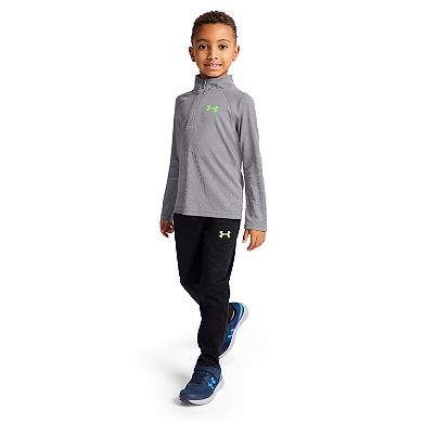 Boys 4-7 Under Armour 2-Piece Long Sleeve 1/4 Zip Rye Bread & Jogger Pants Set