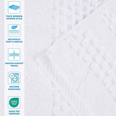 SUPERIOR Zero Twist Playa Collection 2-Piece Cotton Solid Waffle Textured Bath Towel Set