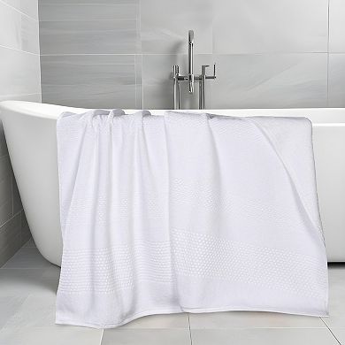 SUPERIOR Zero Twist Playa Collection 2-Piece Cotton Solid Waffle Textured Bath Sheet Set