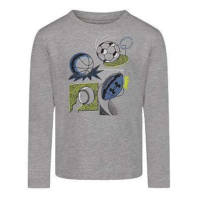 Boys 4-7 Under Armour Multi Sport Long Sleeve Graphic Tee