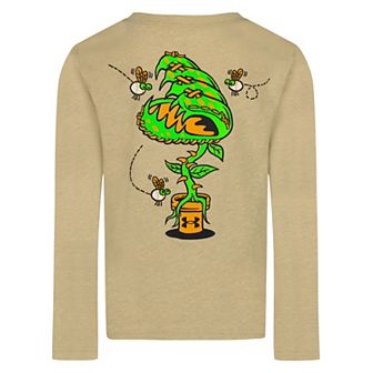 Boys 4-7 Under Armour Baseball Fly Trap Long Sleeve Graphic Tee