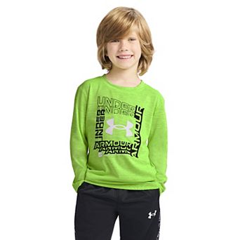 Boys 4-7 Under Armour Logo Frame Twist Tech Long Sleeve Top