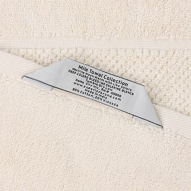 SUPERIOR 3-Piece Mile Smart Twist Cotton Medium Weight Solid Broad Border Towel Set