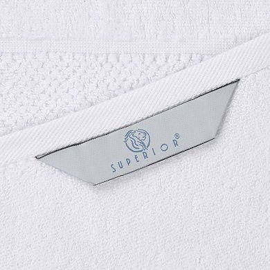SUPERIOR 6-Piece Mile Smart Twist Cotton Medium Weight Solid Broad Border Towel Set