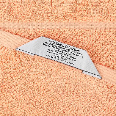 SUPERIOR 2-Piece Mile Smart Twist Cotton Medium Weight Solid Broad Border Bath Towel Set