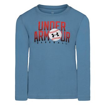 Toddler Boys Under Armour Baseball Long Sleeve Tee