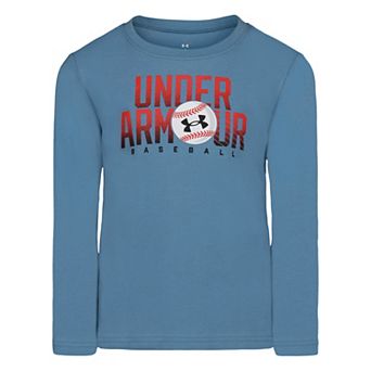 Toddler Boys Under Armour Baseball Long Sleeve Tee