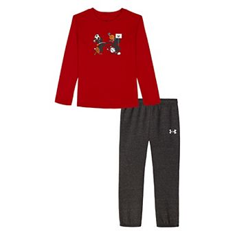 Baby & Toddler Boy Under Armour Multi Sport Logo Long Sleeve Top & Pants Set