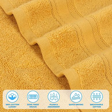 SUPERIOR 2-Piece Belmont Zero Twist Soft Absorbent Bath Sheet Set