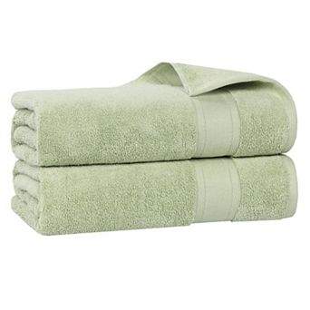 SUPERIOR 2 pc Belmont Zero Twist Soft Absorbent Bath Sheet Set