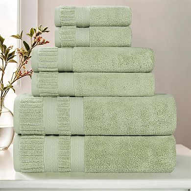 SUPERIOR 6 pc Venice Zero Twist Soft Absorbent Towel Set
