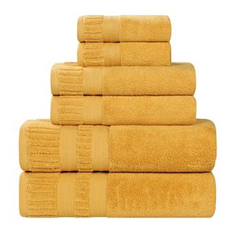 SUPERIOR 6 pc Venice Zero Twist Soft Absorbent Towel Set