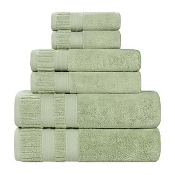 SUPERIOR 6 pc Venice Zero Twist Soft Absorbent Towel Set