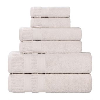 SUPERIOR 6 pc Venice Zero Twist Soft Absorbent Towel Set