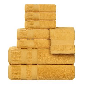 SUPERIOR 8 pc Venice Zero Twist Soft Absorbent Towel Set