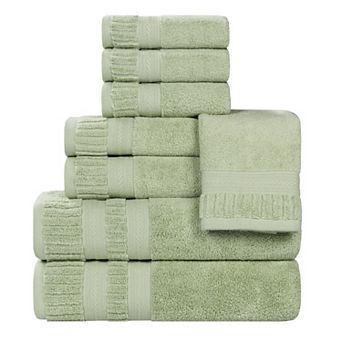 SUPERIOR 8 pc Venice Zero Twist Soft Absorbent Towel Set