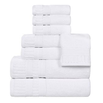 SUPERIOR 8 pc Venice Zero Twist Soft Absorbent Towel Set