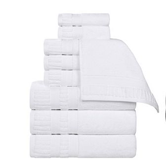 SUPERIOR 9 pc Venice Zero Twist Soft Absorbent Towel Set