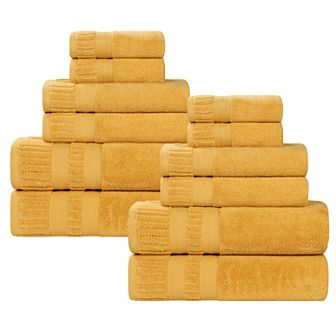 SUPERIOR 12 pc Venice Zero Twist Soft Absorbent Towel Set